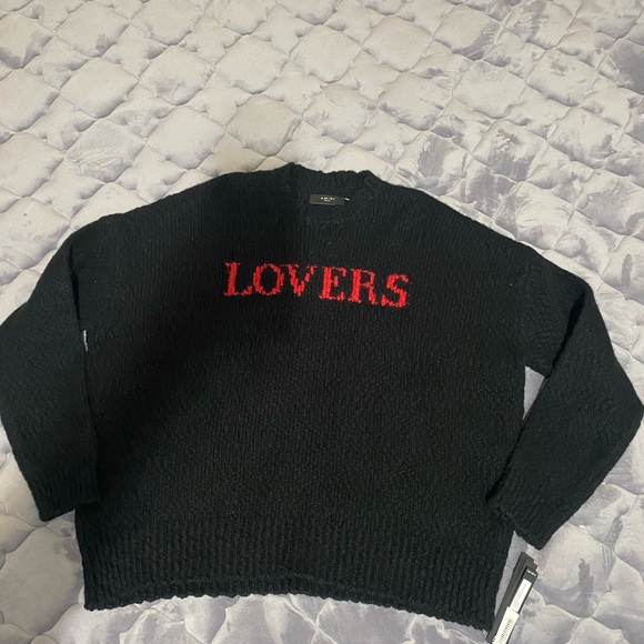 AMIRI Intarsia Lovers Wool Blend Sweater size M - Picture 5 of 8